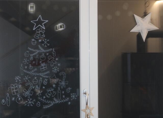 Weihnachtliches Fensterbild