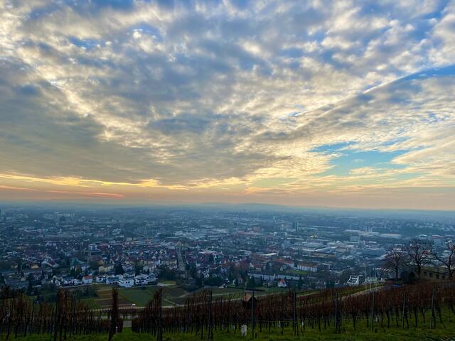 Gigantischer Himmel - Blick vom Wartberg auf Heilbronn