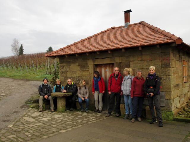 Kein Glühwein, aber fröhliche Wanderer