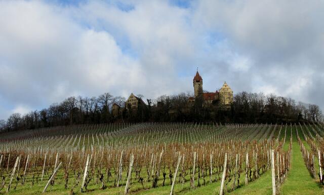 Nun sind wir auf dem Weg hinaus aus Stockheim Richtung Kleingartach