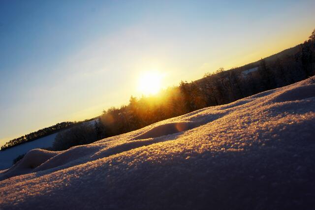 Wintersonne über Oberginsbach