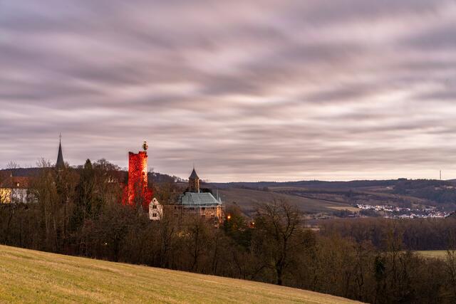 Burg Krautheim am Silvestermorgen 31.12.2021