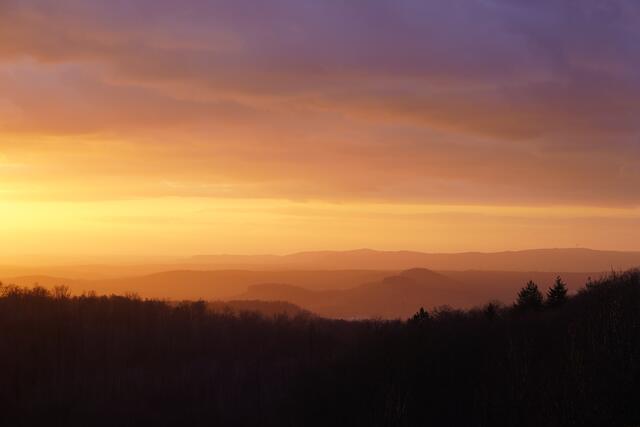 Weitblick mit herrlicher Abendstimmung