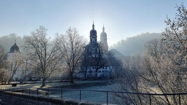 Kloster Schöntal im mystischen Morgenlicht