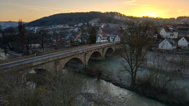 Hohebach mit Sonnenaufgang
