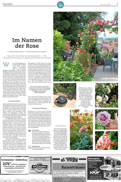 Redakteurin Ulrike Kübelwirth betreut inzwischen unter anderem die Gartenseiten des Magazins. Ihren Garten pflegt und genießt sie in Gundelsheim.