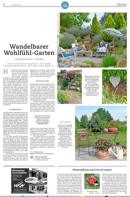 Redakteur Steffan Maurhoff in seinem Garten in Bad Rappenau-Bonfeld.