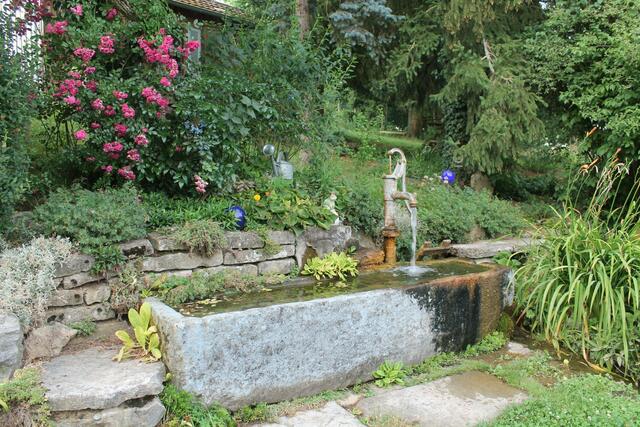 Quellwasser: Vor dem Haus sprudelt das kostbare Nass. | Foto: Marita Käckenmeister