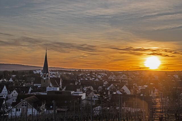 Sonnenuntergang über Brackenheim