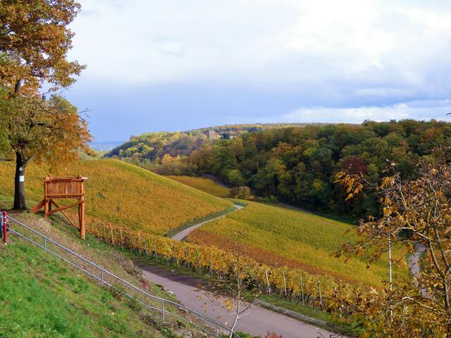 Ein "Ausguck" nahe des Weinausschanks mit einem schönen Rundumblick