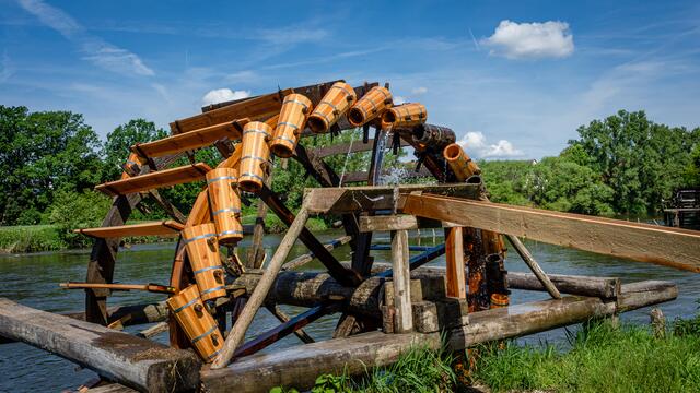 Wasserschöpfrad an der Regnitz