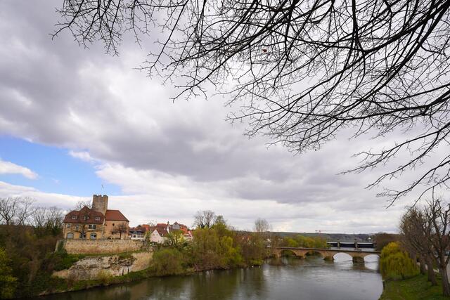 Rathausburg mit alter Neckarbrücke