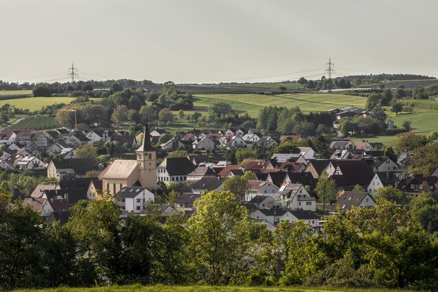Teilansicht Kochersteinsfeld im Kochertal