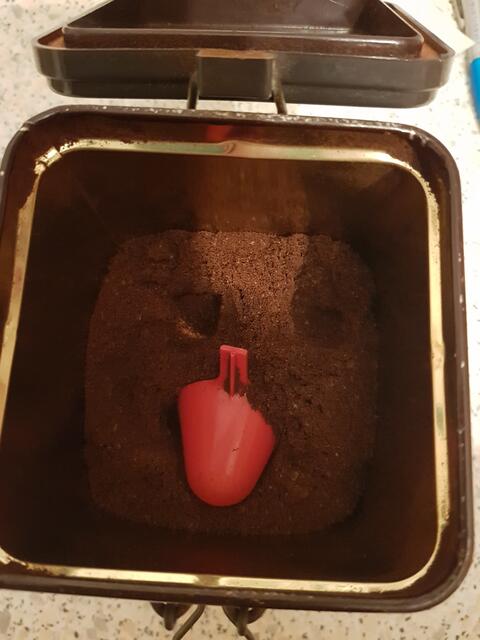 Blick aus der Kaffeedose