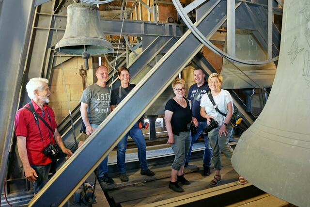 Karl-Heinz Wachtler, Niki Heinkelein, Tanja Blind, Diana Müller und Barbara Fröhlich (von links), dahinter Volker Carle. | Foto: Ralf Seidel