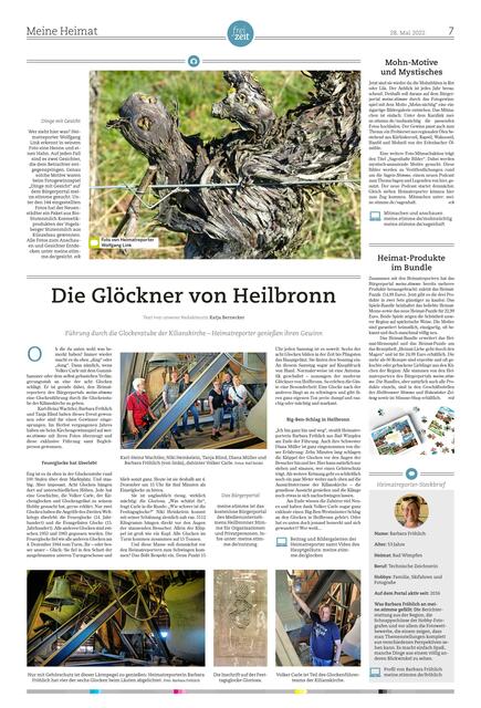 So sieht die Meine Heimat-Seite für den Mai aus: abwechslungsreich. Interessant ist sie zudem.