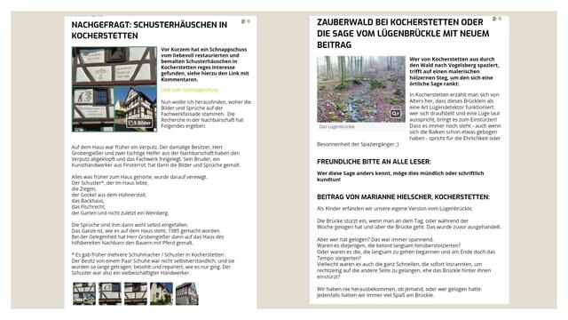 Beispiele für meine eigene Seite auf meine.stimme.de