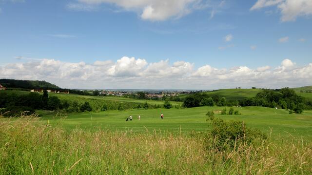 Aussicht über den Golfplatz nach Flein