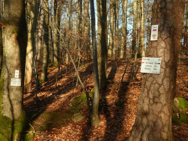 Wanderung 1  Abzweig HW8 nach Untersteinbach. Nicht absteigen!
