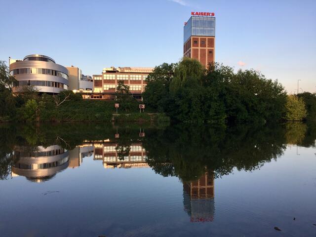 Abendstimmung am Neckar in Heilbronn