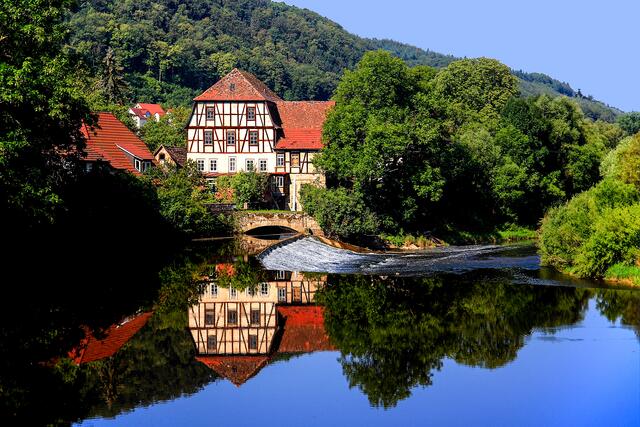 Alte Mühle am Kocher bei Forchtenberg
