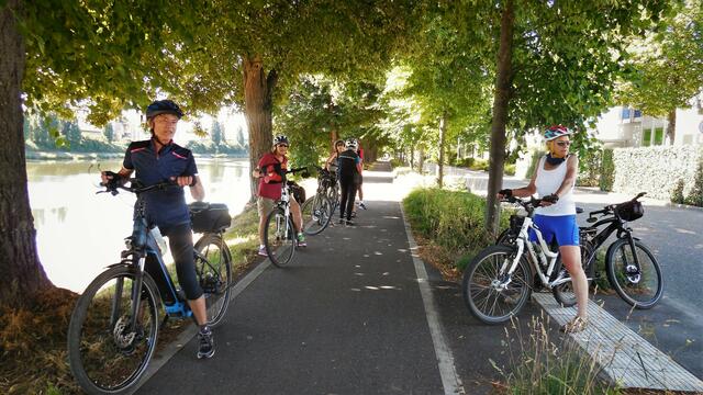 Auf dem Neckartalradweg Richtung Neckargartach