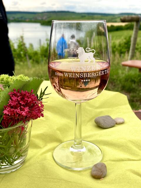 Weinglasspiegelung