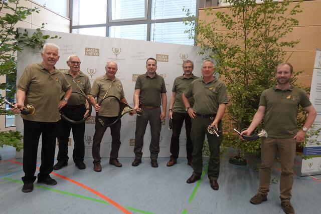 Am Nachmittag hat die Jagdhornbläsergruppe Zabergäu die Gäste musikalisch unterhalten.