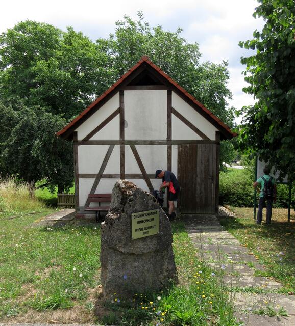 Grünkerndörre in Rinschheim, ein Abstecher, der mit anderen dazu führte, dass aus den 14 km die angegeben waren, am Ende 15,5 km wurden.