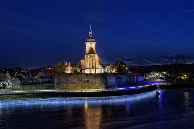 Lauffen am Neckar in Blau