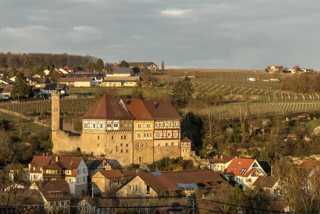 Talheim  - Oberes Schloß im letzten Abendlicht