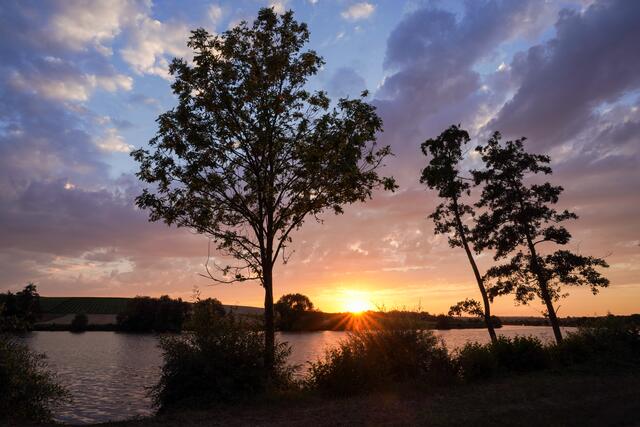 Sonnenuntergang am Neckar bei Lauffen II