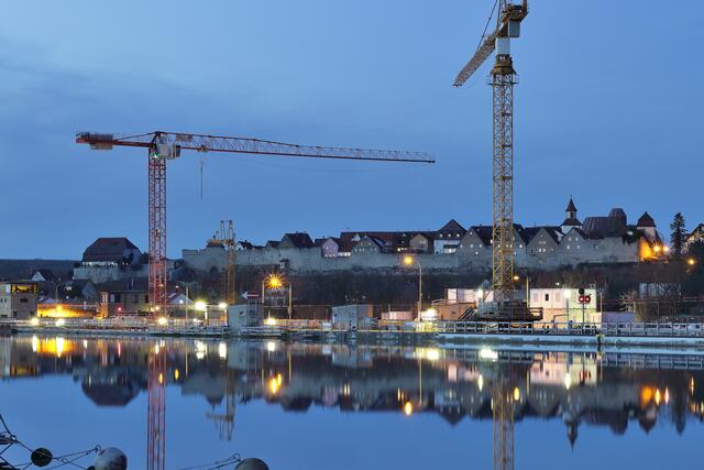 Schleusenbaustelle, Lauffen am Neckar