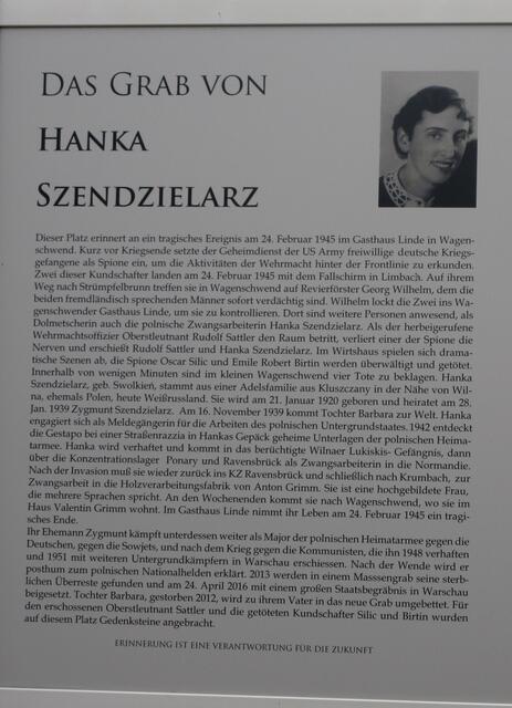 Nicht nur die keltische und römische Geschichte sind hier von Bedeutung. Auch das Grab der bei ihrem Tod erst 25jährigen Hanka, wird erhalten und gepflegt.