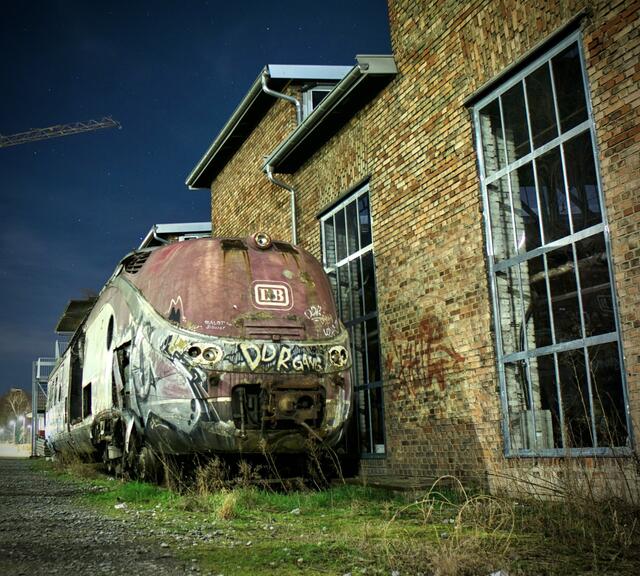 Der Heilbronner Uwe Hannemann hat die verlassene Lokomotive entdeckt. | Foto: Uwe Hannemann