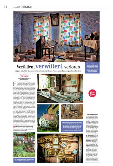 Die Sonderseite in der Zeitung am 15. August zeigt beeindruckende Bilder.