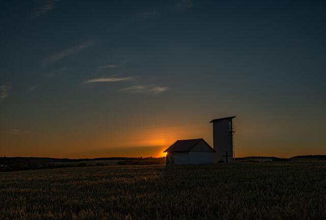 Sonnenuntergang auf Halberg