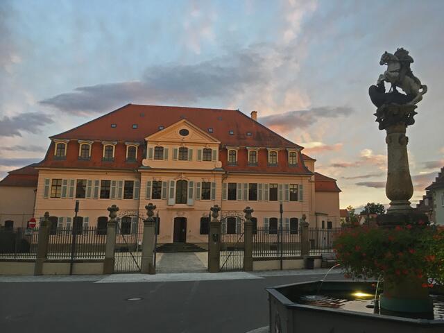 Schloss im Bönnigheim im Abendrot