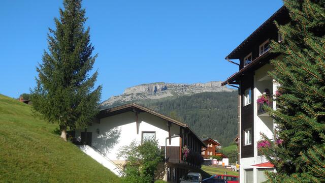 In seiner ganzen Pracht - der Hohe Ifen. Blick vom Hotel aus.