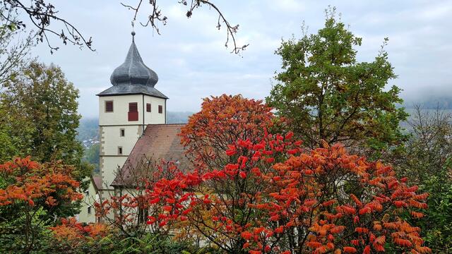 Michaelskirche in Forchtenberg am Burgrain, unterhalb der Ruine