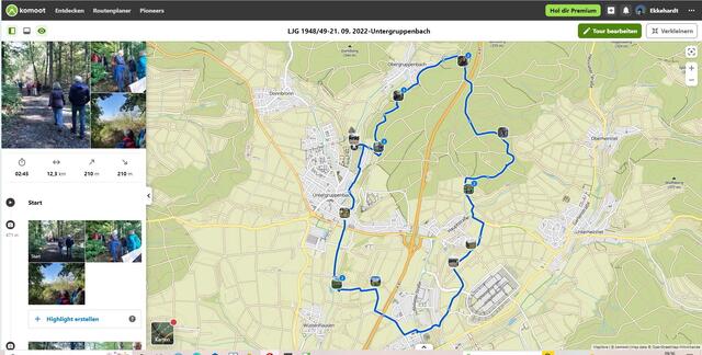 Die Wandertour in der Übersicht