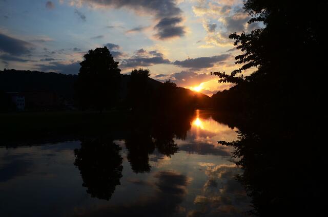 Abendstimmung am Kocher in Künzelsau