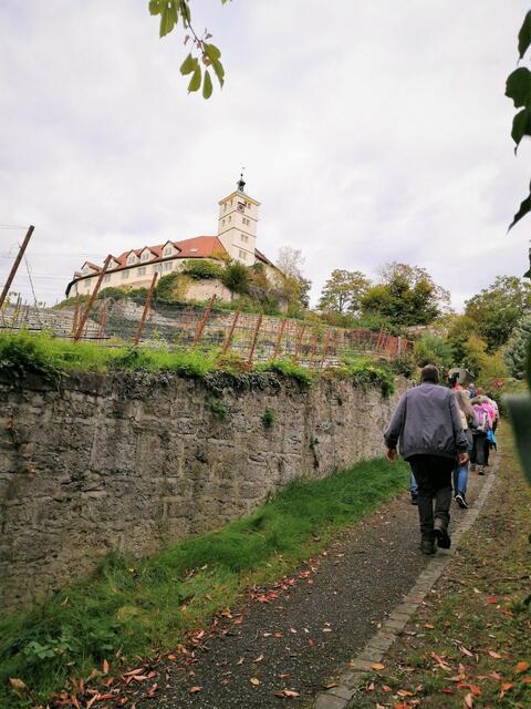 Letzter Anstieg hoch zum Schloß Kaltenstein.