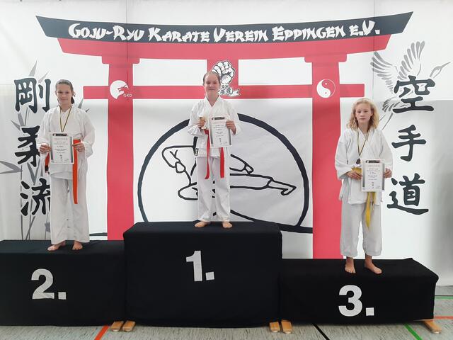 Amanda Rombs vom Karateverein Eppingen belegte in der Kategorie "Kata Schüler A Mädchen" den 3. Platz
