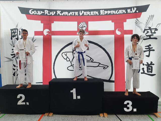 Dennis Heil vom Karateverein Eppingen erreichte den 3. Platz in der Kategorie "Kata Schüler A Jungen"