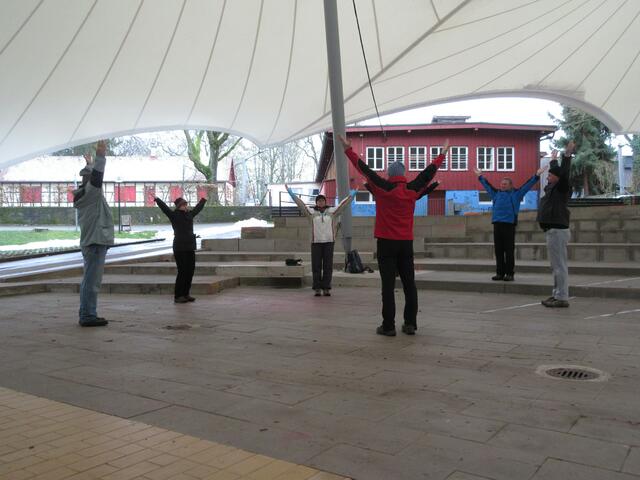 Immer wieder schöne Plätze für die Übungen