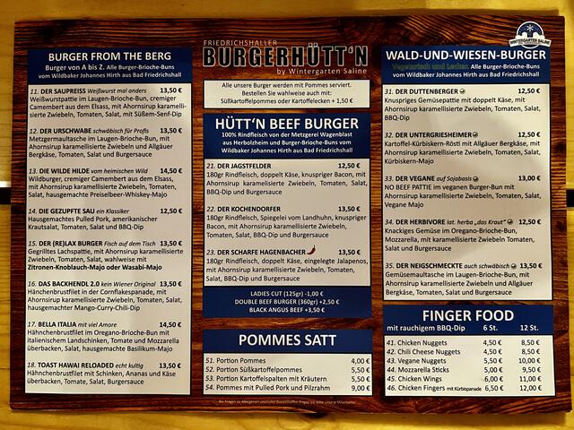 Auszug aus der Speisekarte | Foto: Moni Bordt