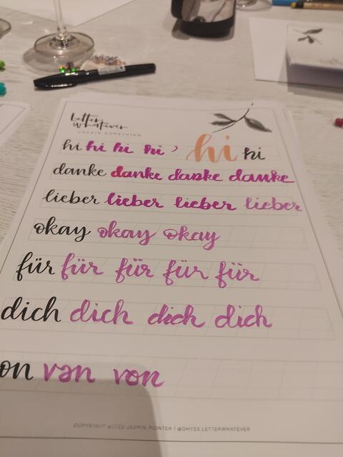 Langsam füllen sich die Übungsblätter | Foto: Daniela Somers