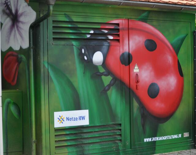 Kunst gemalt an einem Stromkasten in Eppingen