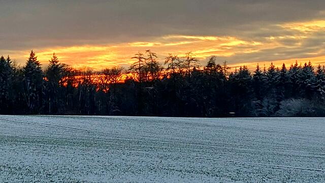 Sonnenuntergang nach der Einkehr